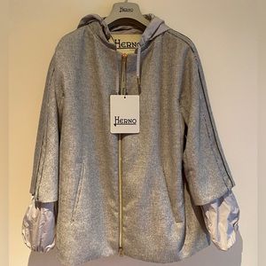 HERNO Cashmere hoodie with sequin accents